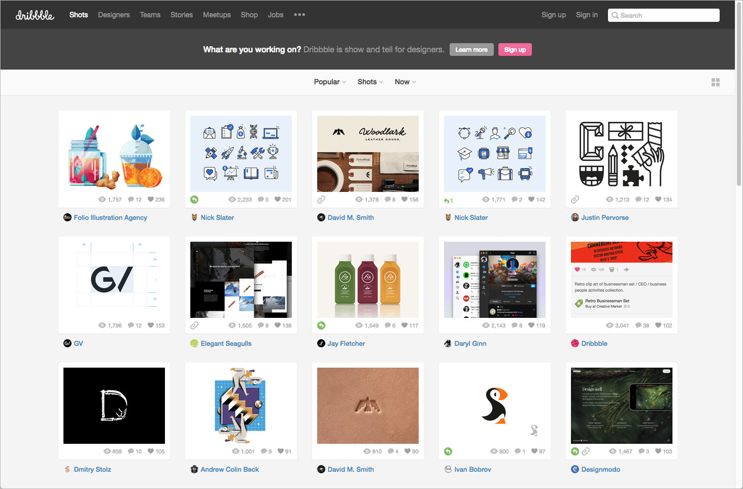 Design Inspiration - Dribbble