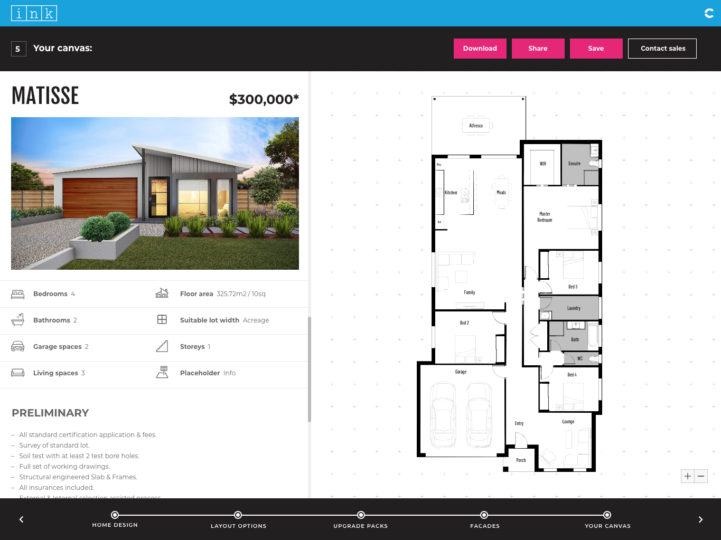 Ink Canvas - House Overview page