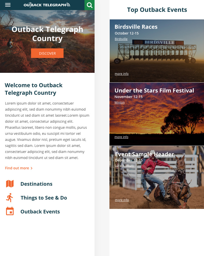Outback Telegraph - Website Preview